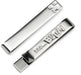 The Minecraft Creeper Hidden Message Silver Tie Bar features a pixelated creeper face and hidden engraved details—making it the perfect silver accessory for any gamer and a stylish nod to the iconic Minecraft video game.