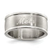 NEW YORK METS STAINLESS STEEL LOGO BAND RING SIZE 7