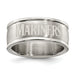 SEATTLE MARINERS STAINLESS STEEL LOGO BAND RING SIZE 8