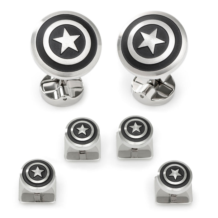 Captain America Shield Stainless Steel Stud Set