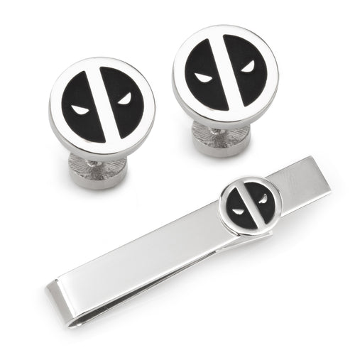 Deadpool Cufflinks and Tie Bar Gift Set