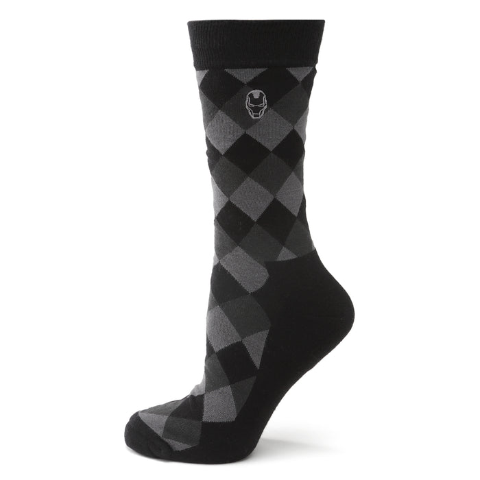 Iron Man Argyle Black Men's Socks