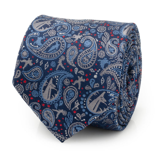 Avengers Blue Multi Paisley Men's Tie