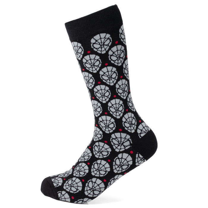 Spider-Man Dot Gray and Black Socks
