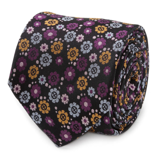 X-Men Floral Charcoal Men's Tie