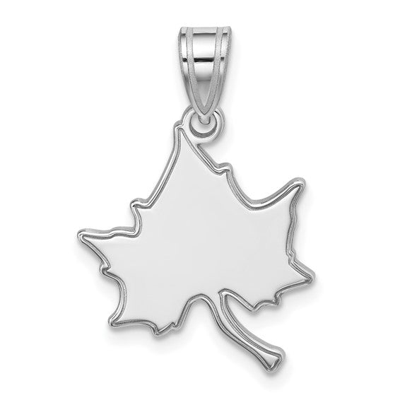 Crafted in 14k white gold, the Indiana State U Large Interlocking IS Pendant by LogoArt features smooth surfaces, defined edges, and a simple bail at the top for easy attachment to a necklace.