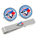 Toronto Blue Jays Cufflinks and Tie Bar Gift Set