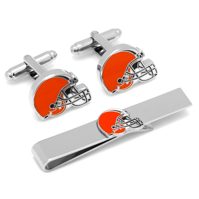 Cleveland Browns Cufflinks and Tie Bar Gift Set