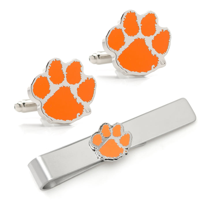 Clemson University Tigers Cufflinks & Tie Bar Gift Set