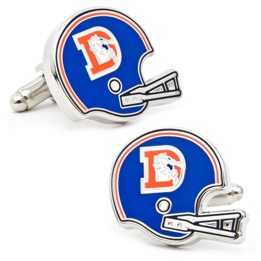 Retro Denver Broncos Helmet Cufflinks