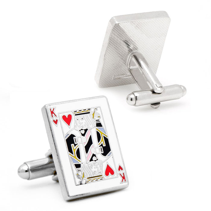 Classic King Cufflinks side view showing backing