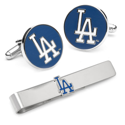 LA Dodgers Cufflinks and Tie Bar Gift Set