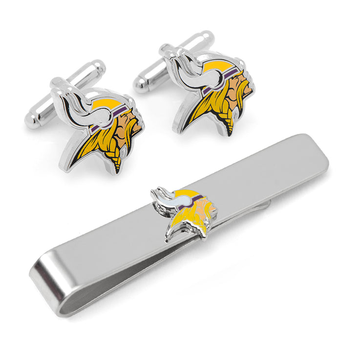 Minnesota Vikings Cufflinks and Tie Bar Gift Set