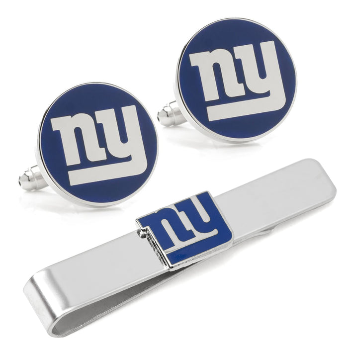 New York Giants Cufflinks and Tie Bar Gift Set