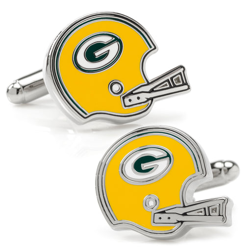 Retro Green Bay Packers Helmet Cufflinks