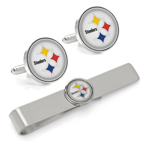 Pittsburgh Steelers Cufflinks and Tie Bar Gift Set