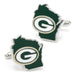 Green Bay Packers State Shaped Cufflinks