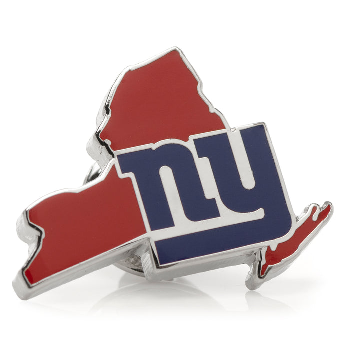 New York Giants State Shaped Lapel Pin