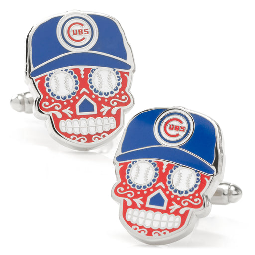 Chicago Cubs Sugar Skull Cufflinks