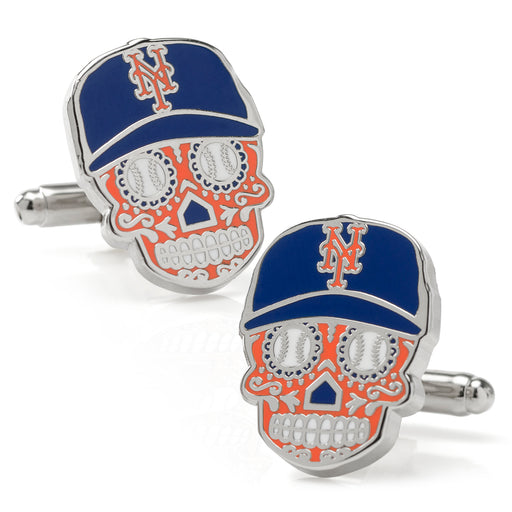 New York Mets Sugar Skull Cufflinks