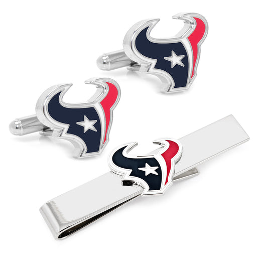 Houston Texans Cufflinks and Tie Bar Gift Set