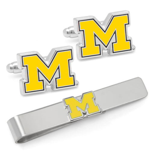 University of Michigan Cufflinks and Tie Bar Gift Set