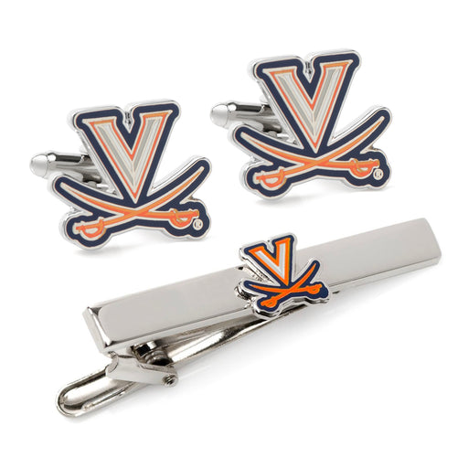 Virginia Cavaliers Cufflinks & Tie Clip Gift Set