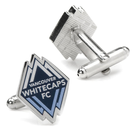 The Vancouver Whitecaps FC Cufflinks with the front and back view images.