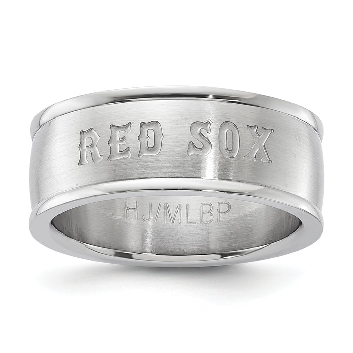 Stainless Steel MLB Boston Red Sox Band Ring