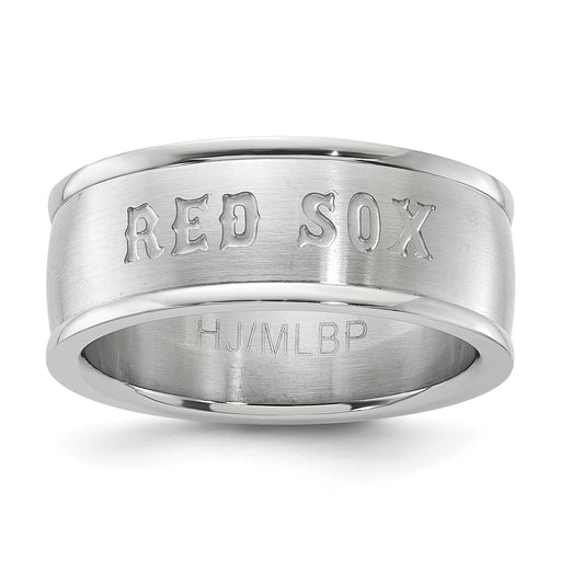 Stainless Steel MLB Boston Red Sox Band Ring