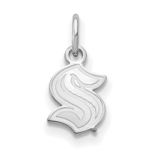 14k White Gold NHL LogoArt Seattle Kraken XS Pendant