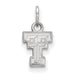 Sterling Silver Rhodium-plated LogoArt Texas Tech University T-T Extra Small Pendant