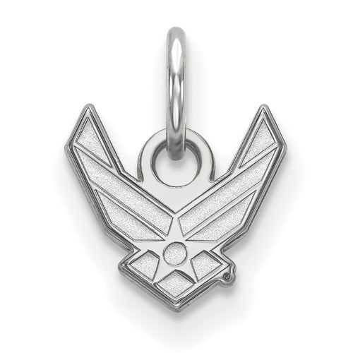 Sterling Silver Rhodium-plated LogoArt U.S. Air Force Extra Small Pendant