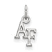 Sterling Silver Rhodium-plated LogoArt United States Air Force Academy A-F Extra Small Pendant