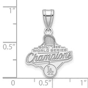 SS 2025 World Series Champions Los Angeles Dodgers Medium Pendant showing measurements