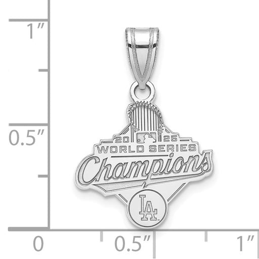 SS 2025 World Series Champions Los Angeles Dodgers Medium Pendant showing measurements