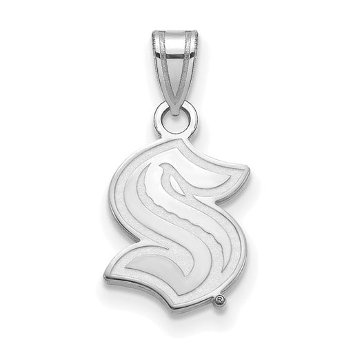 14k White Gold NHL LogoArt Seattle Kraken Small Pendant