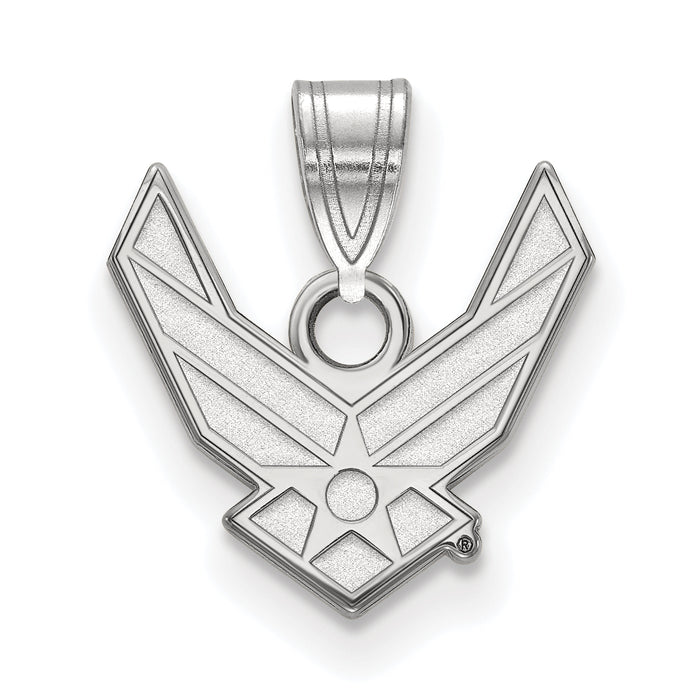 Sterling Silver Rhodium-plated LogoArt U.S. Air Force Small Pendant