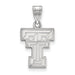 10k White Gold LogoArt Texas Tech University T-T Medium Pendant