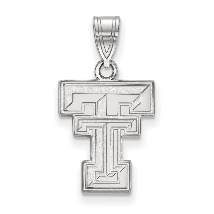 14k White Gold LogoArt Texas Tech University T-T Medium Pendant