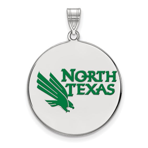 SS University of North Texas XL Enamel Disc Pendant