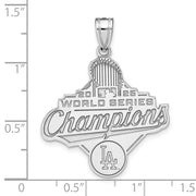 SS 2025 World Series Champions Los Angeles Dodgers Extra Large Pendant showing measurements