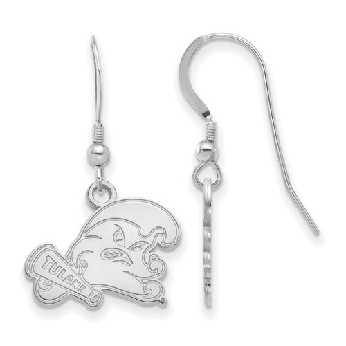 SS Tulane University Small Dangle Earrings