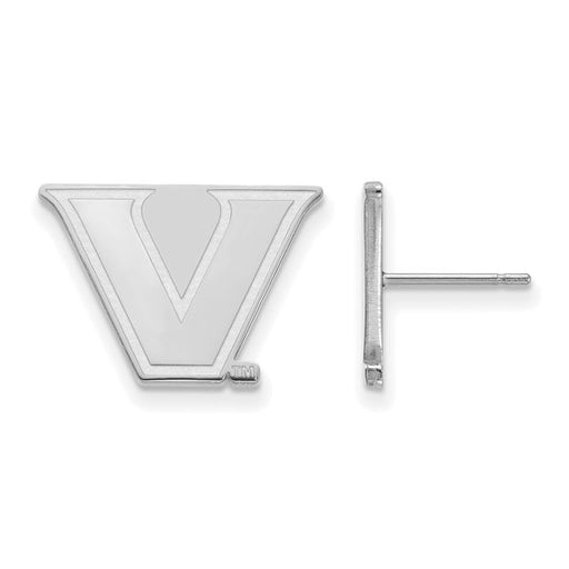 14kw Vanderbilt University Small V in Star Post Earrings