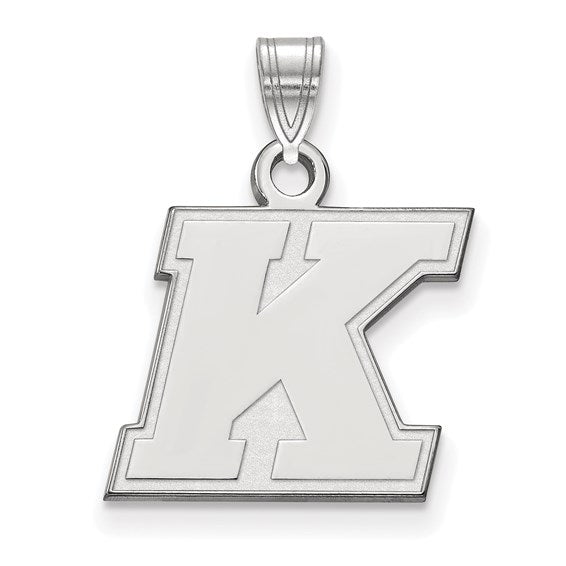 14kw Kent State Golden Flashes Small Letter K Pendant