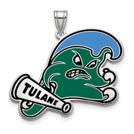SS Tulane University XL Enamel Pendant