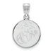 Sterling Silver Rh-Plat Medium U.S. Marine Corps Disc Pendant