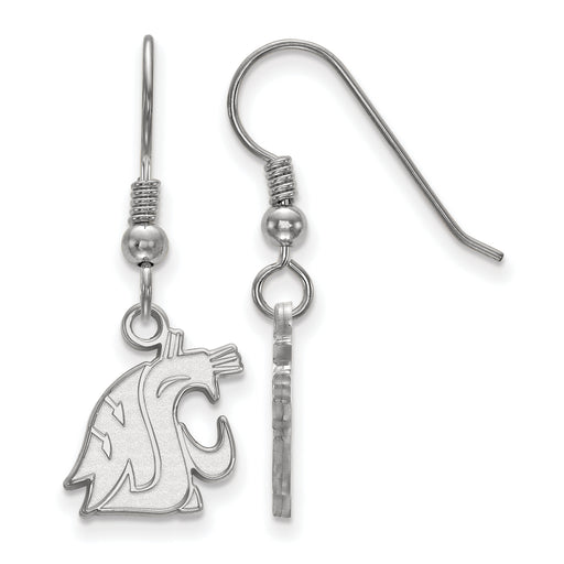 SS Washington State University Cougar Small Dangle Wire Earrings