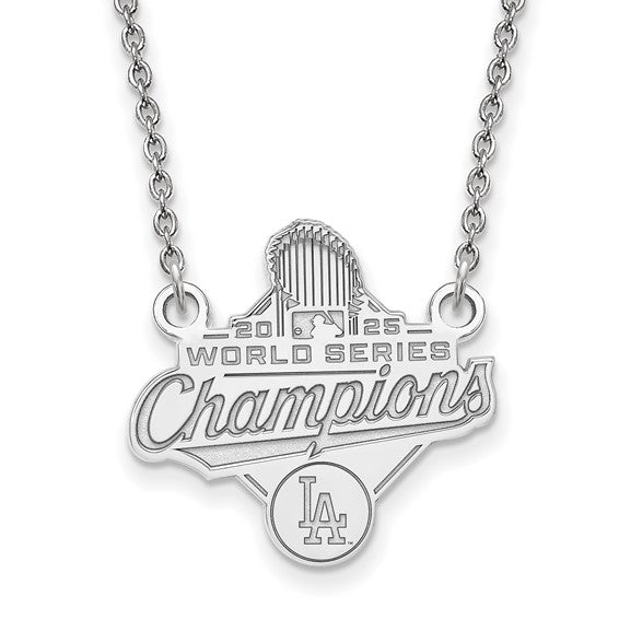 SS 2025 World Series Champions Los Angeles Dodgers Small Pendant w/ Neckla