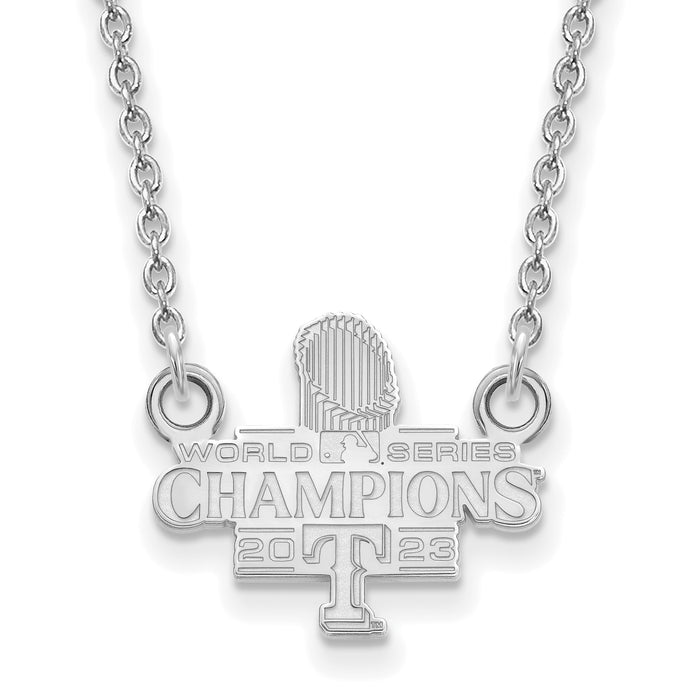 SS 2023 World Series Champions Texas Rangers Small Pendant w/ Neckla